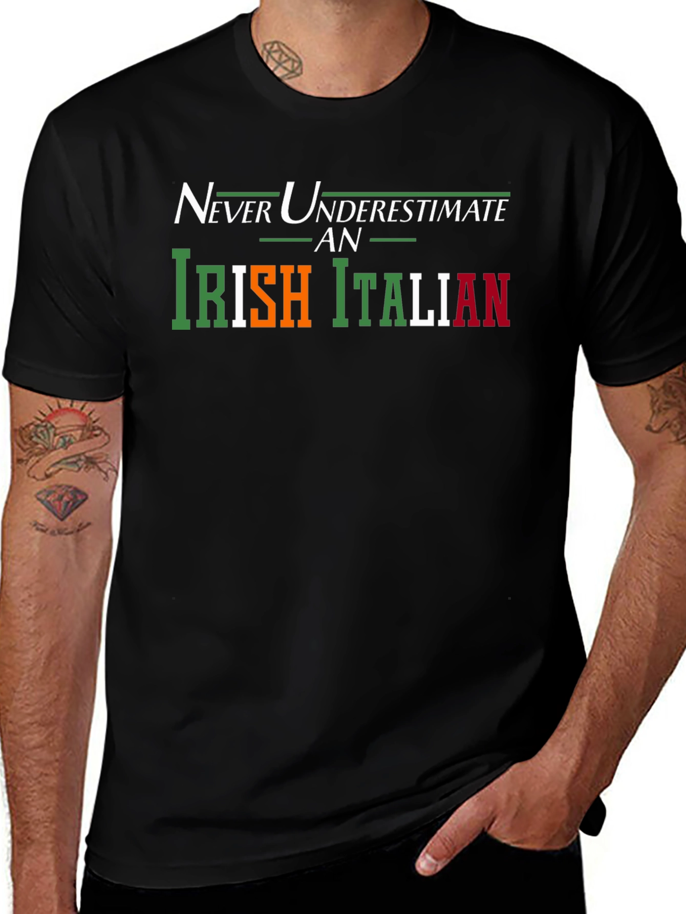 Irish Italian Pride T-Shirt - Never Underestimate