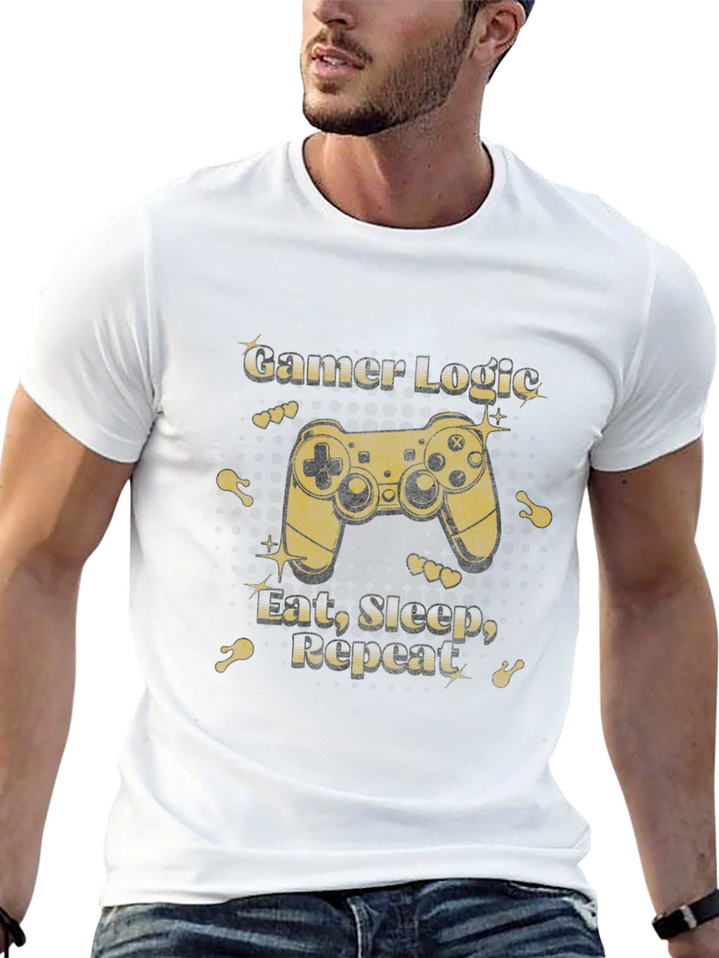 Gamer Logic T-Shirt: Eat Sleep Repeat