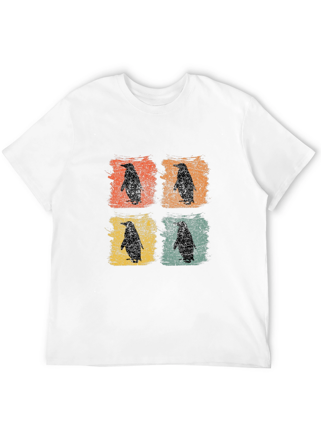 Retro Penguin Silhouette Graphic T-Shirt