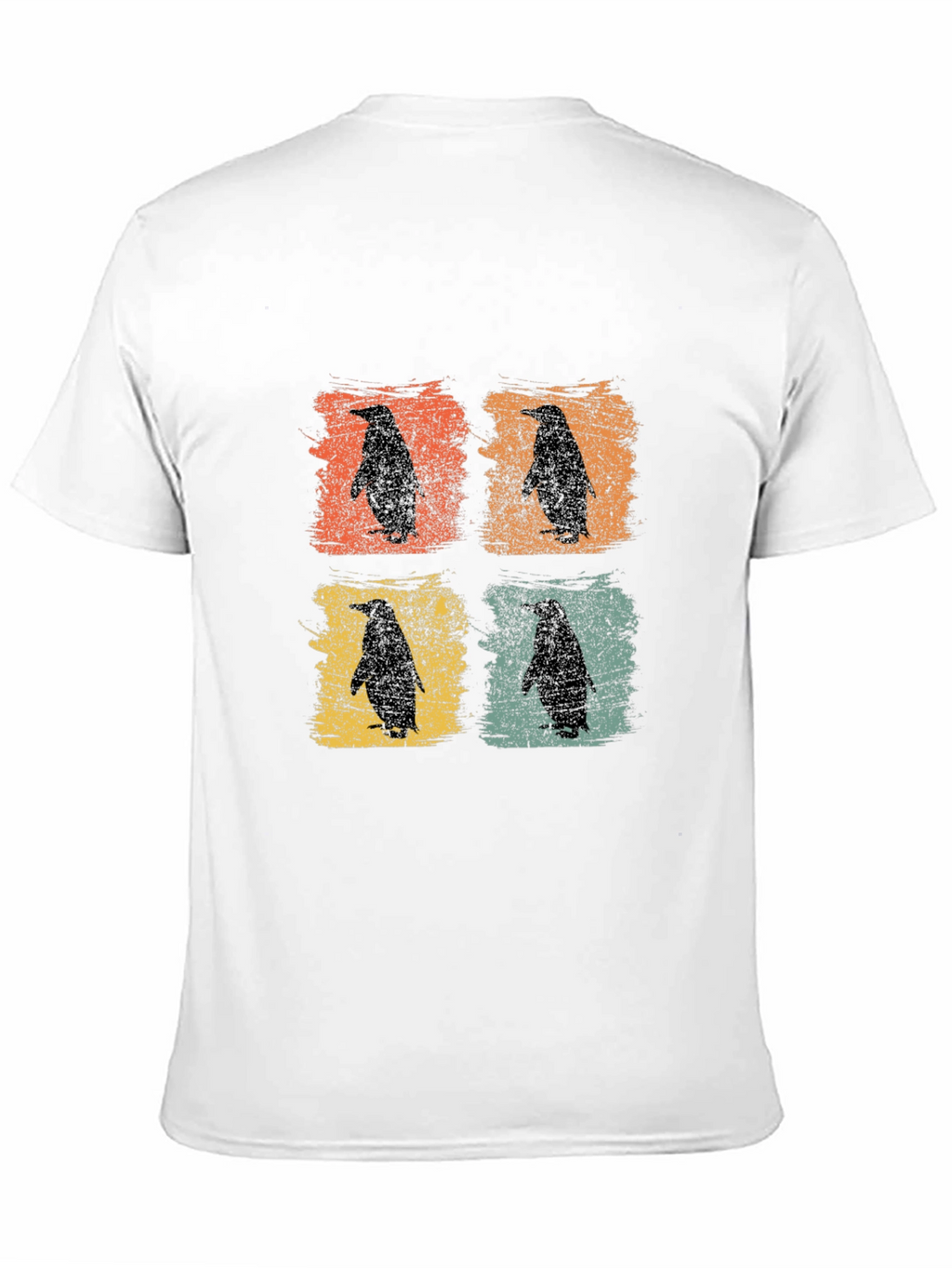 Retro Penguin Silhouette Graphic T-Shirt