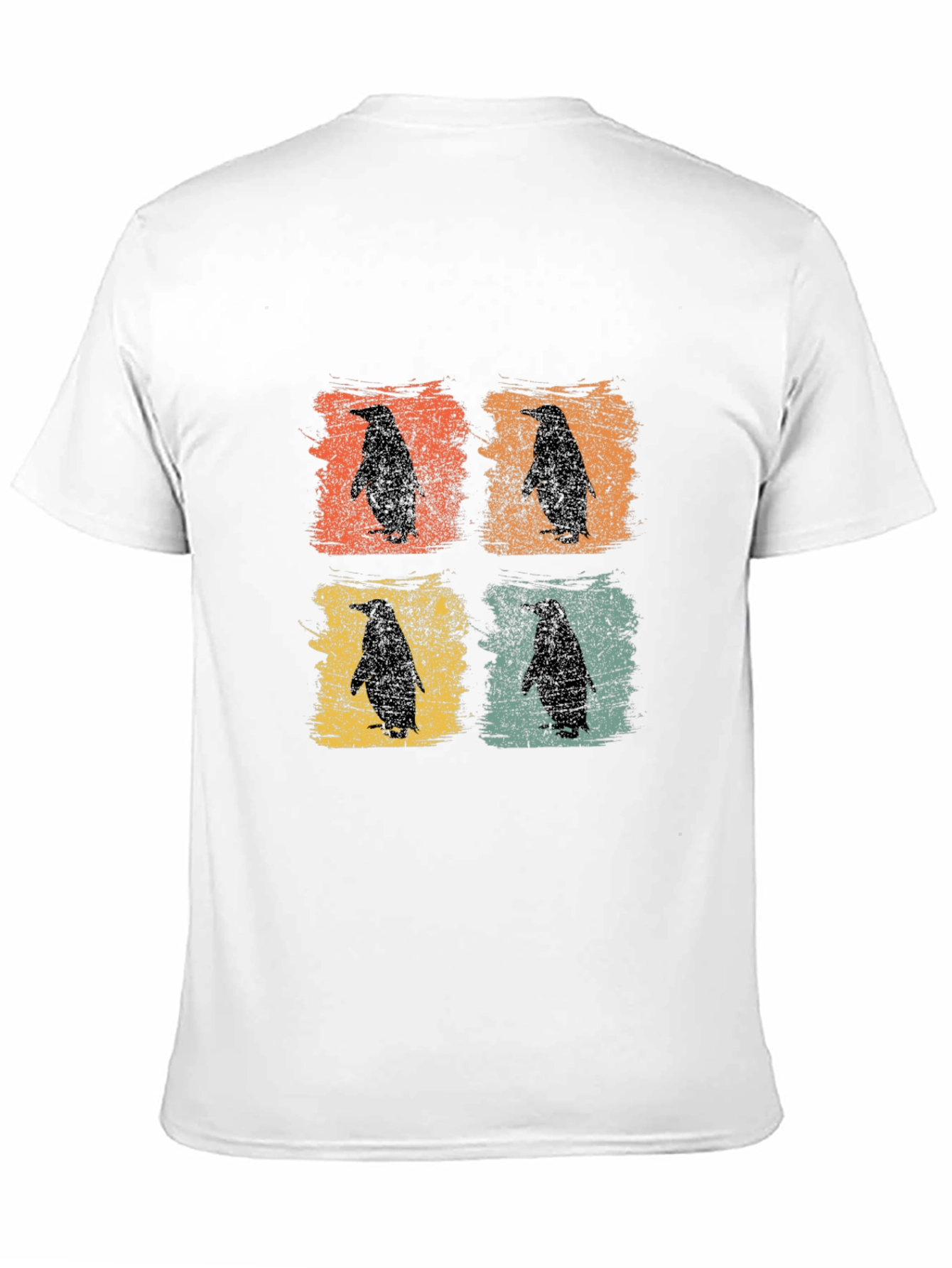 Retro Penguin Silhouette Graphic T-Shirt
