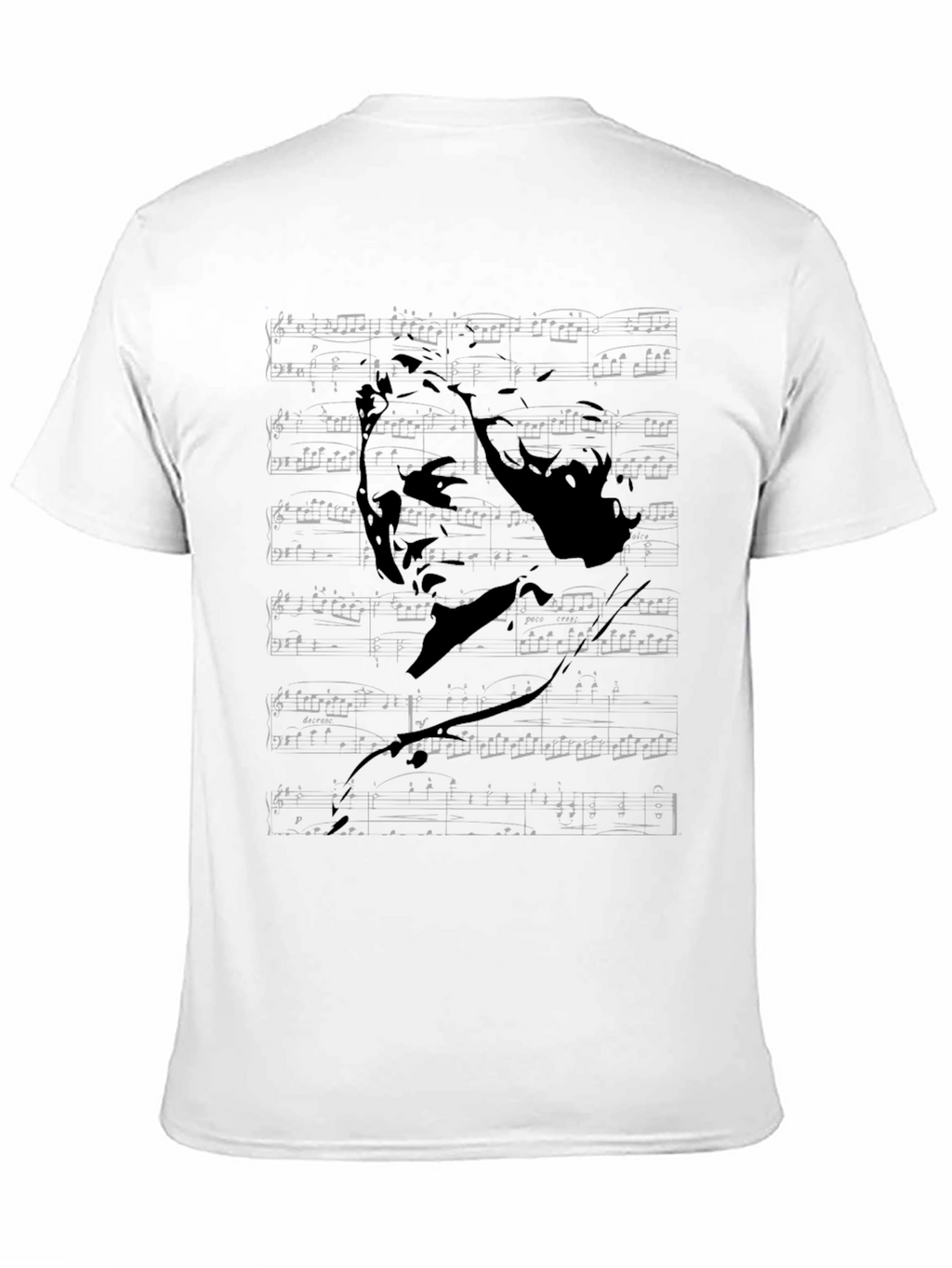 Beethoven Graphic Print Black T-Shirt