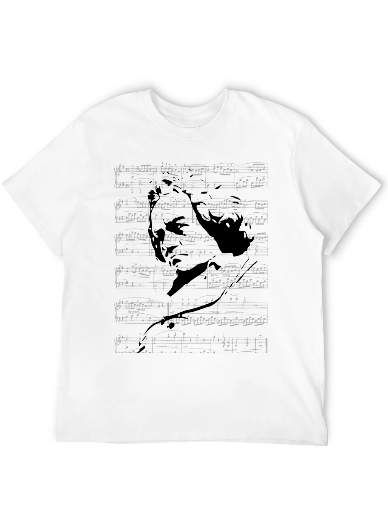 Beethoven Graphic Print Black T-Shirt