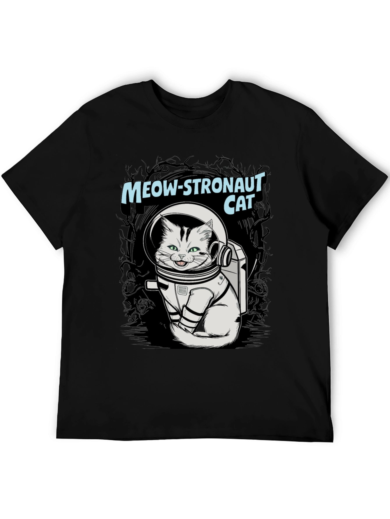 Meow-stronaut Cat Graphic T-Shirt - Space Adventure Tee