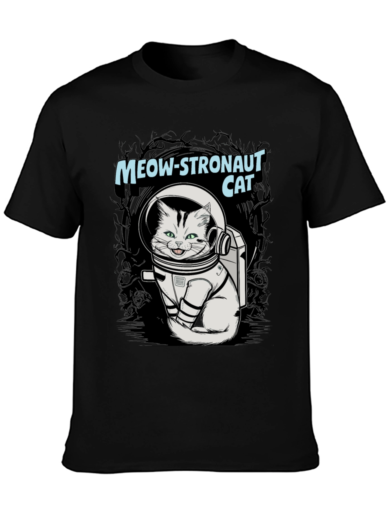 Meow-stronaut Cat Graphic T-Shirt - Space Adventure Tee