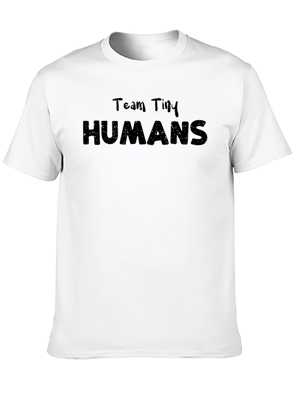 Team Tiny Humans Black Graphic T-Shirt