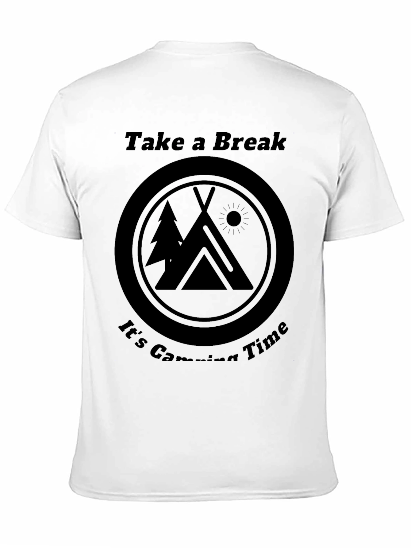 Take a Break Camping Time Black T-Shirt