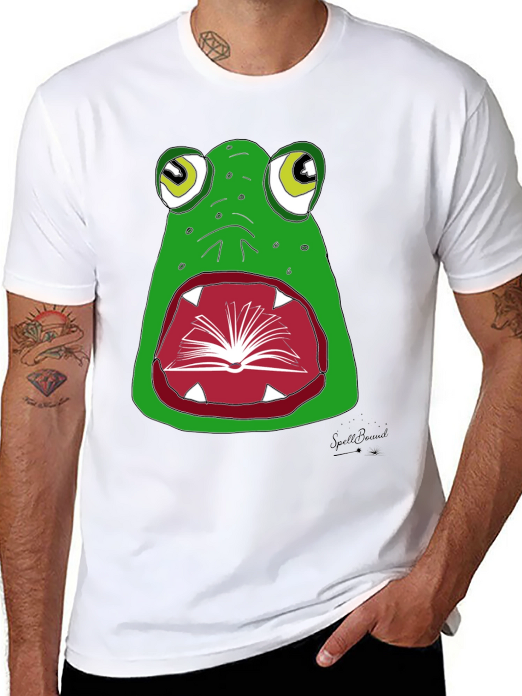 Frog Bookworm Graphic T-Shirt - Read and Ribbit!