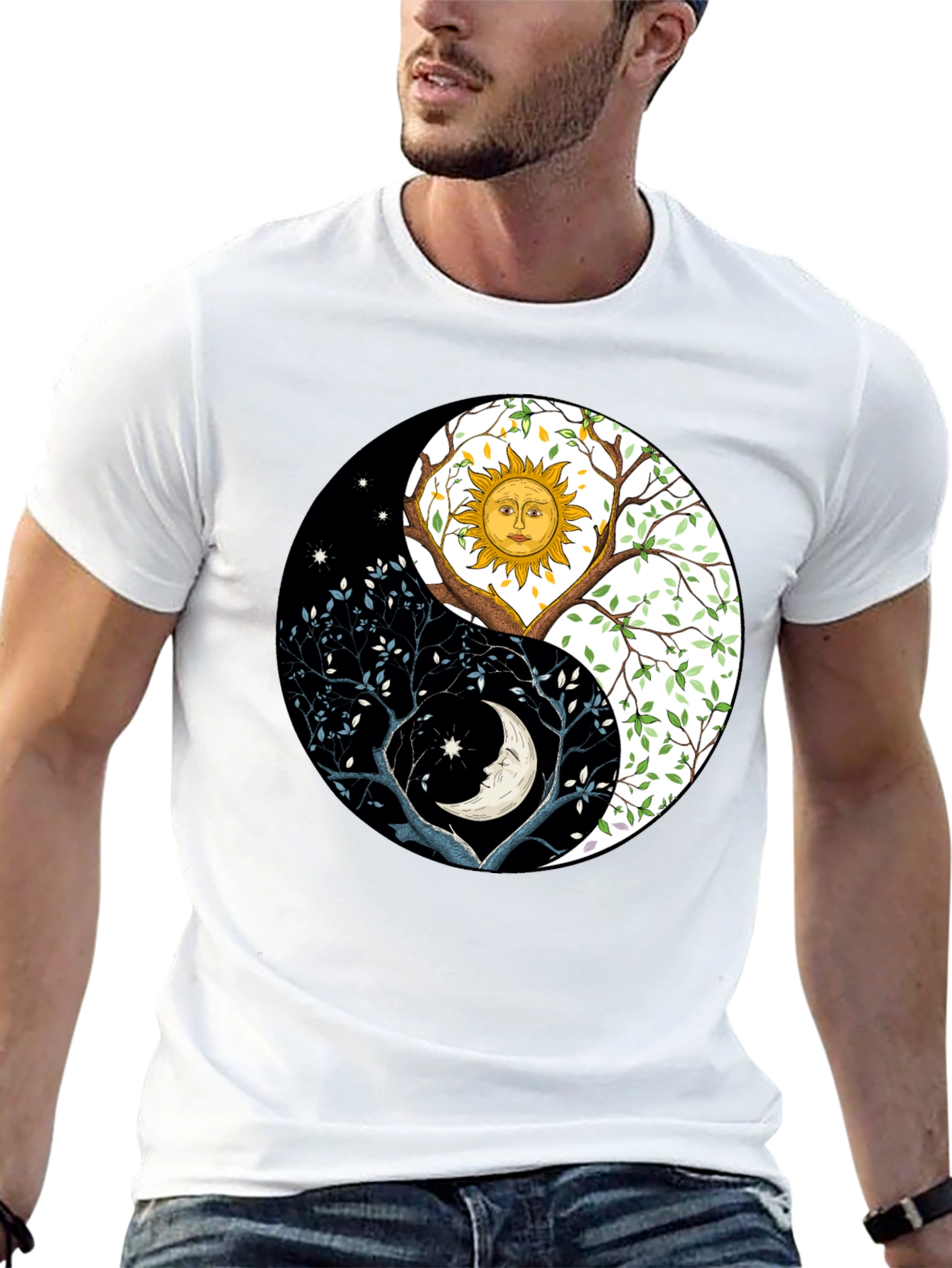 Yin Yang Sun Moon Tree T-Shirt