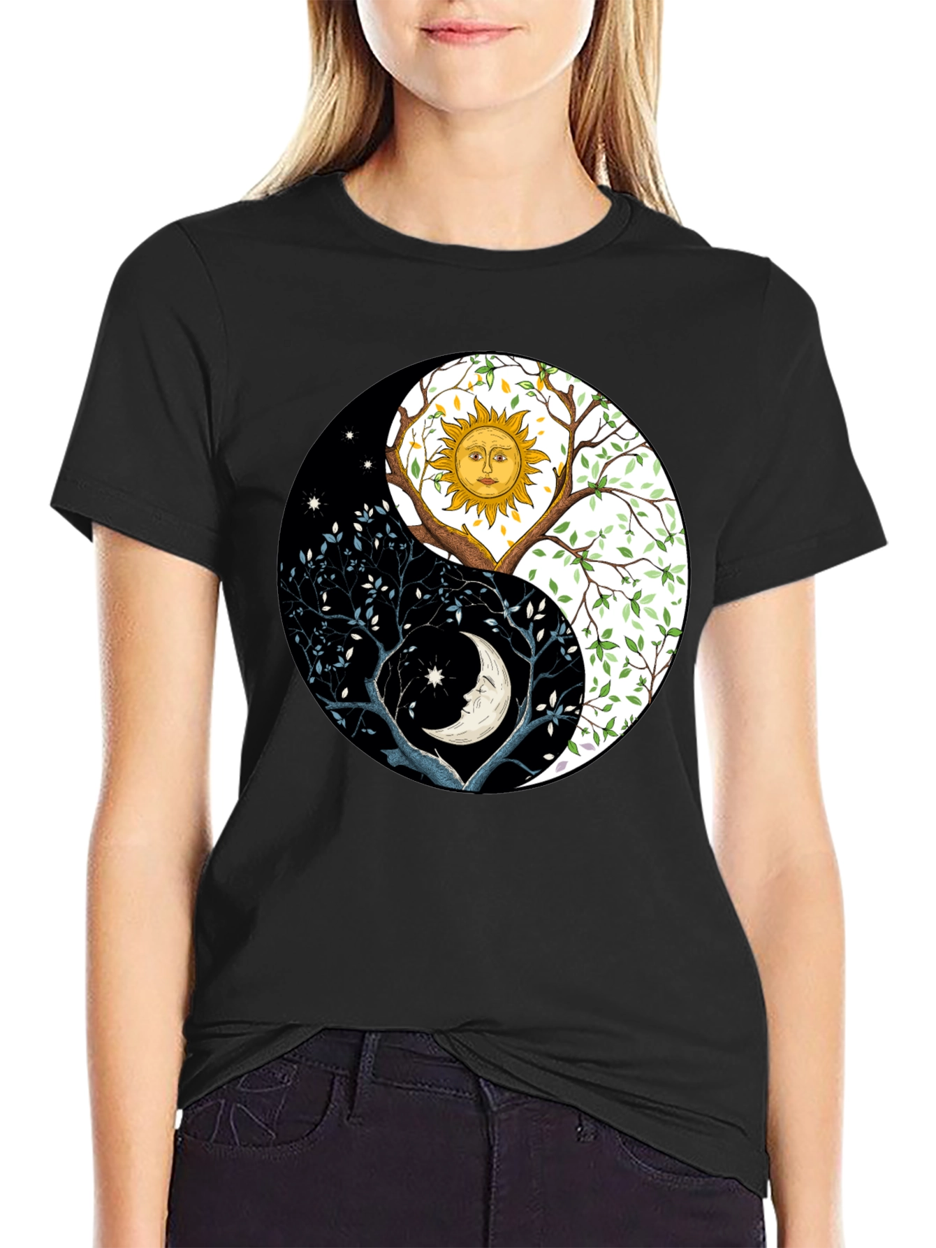 Yin Yang Sun Moon Tree T-Shirt