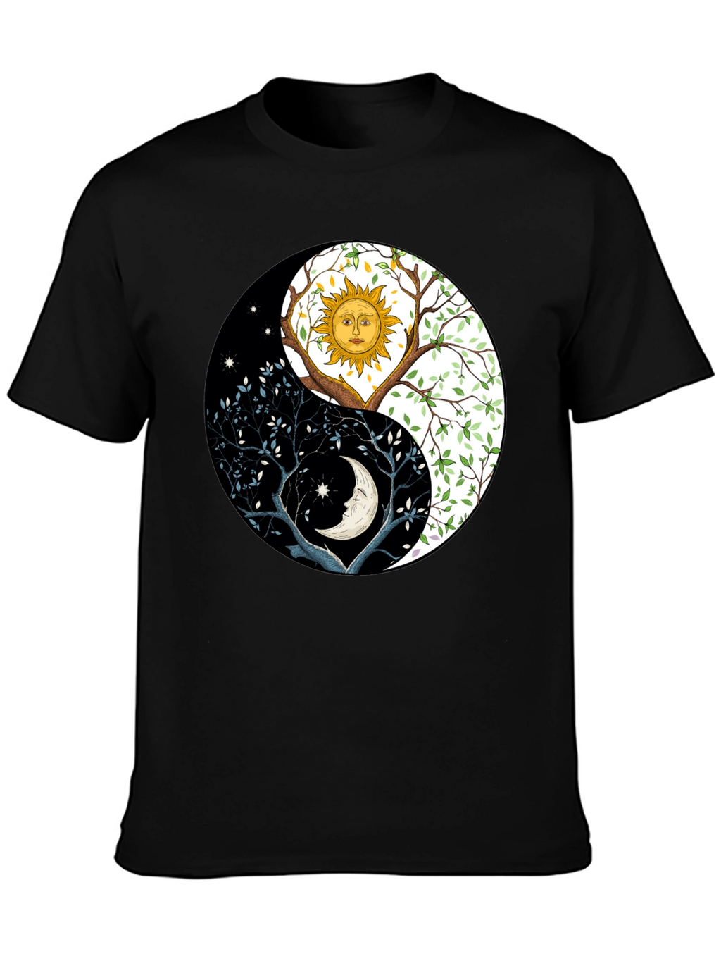 Yin Yang Sun Moon Tree T-Shirt