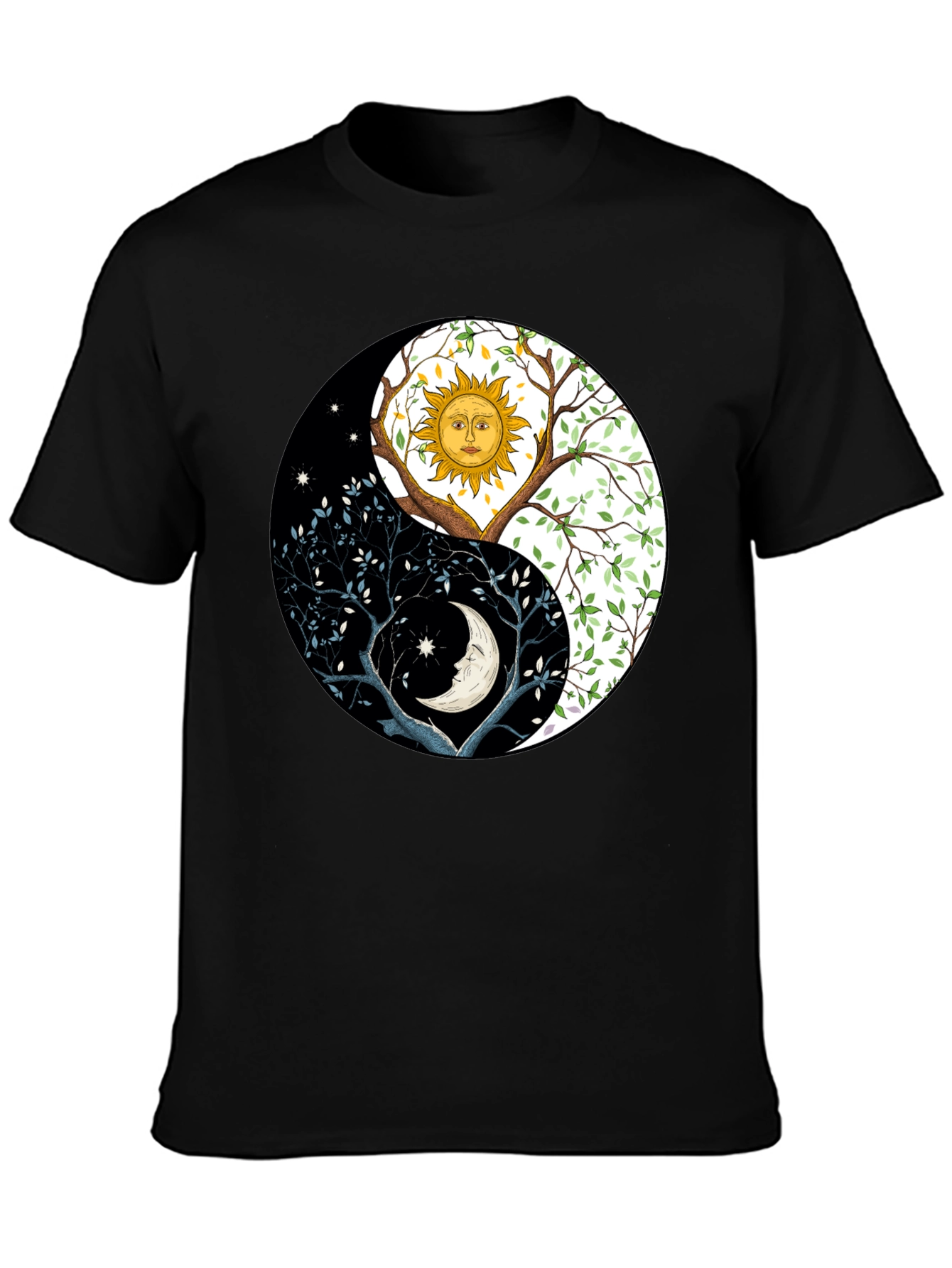 Yin Yang Sun Moon Tree T-Shirt