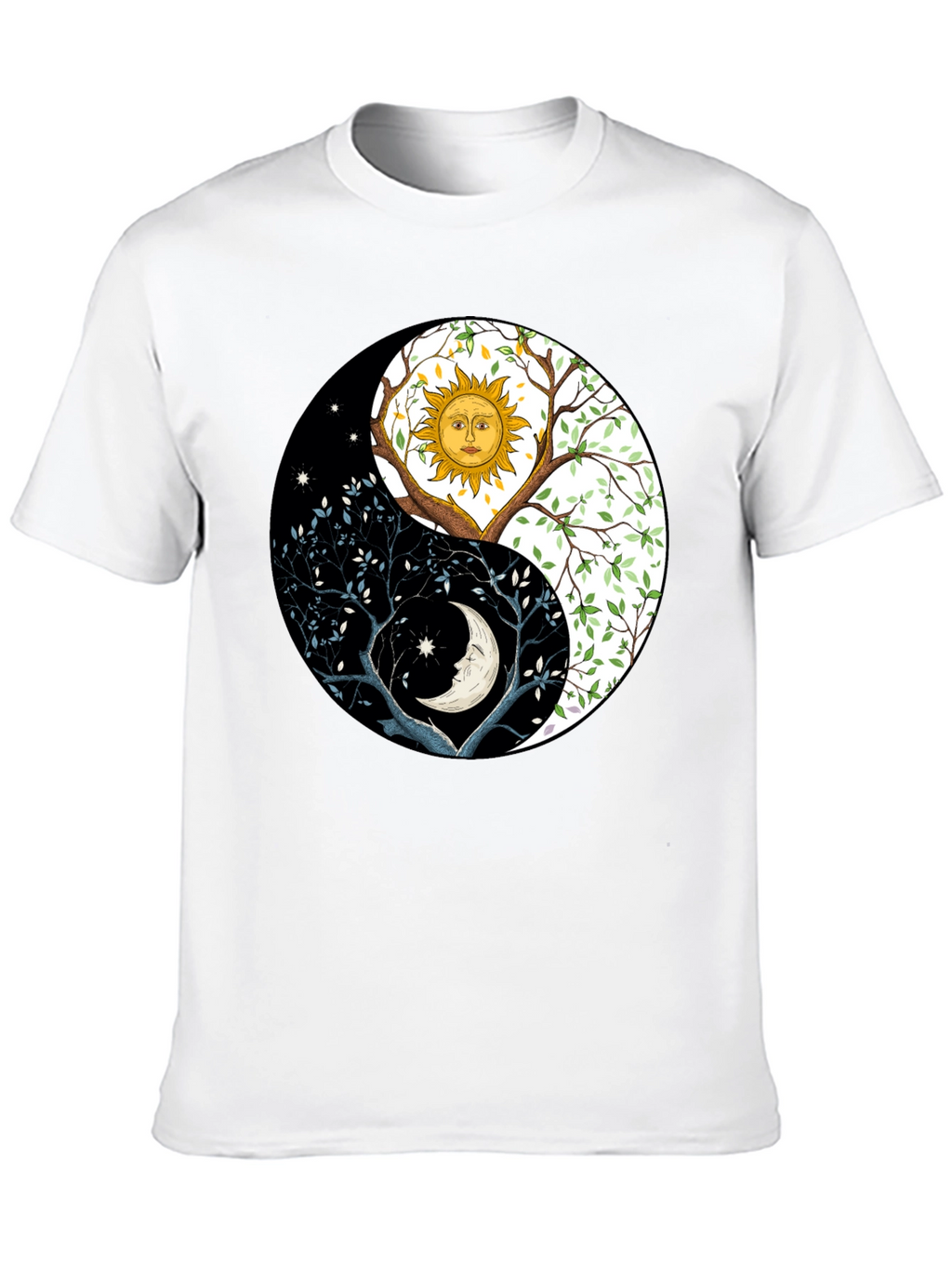 Yin Yang Sun Moon Tree T-Shirt