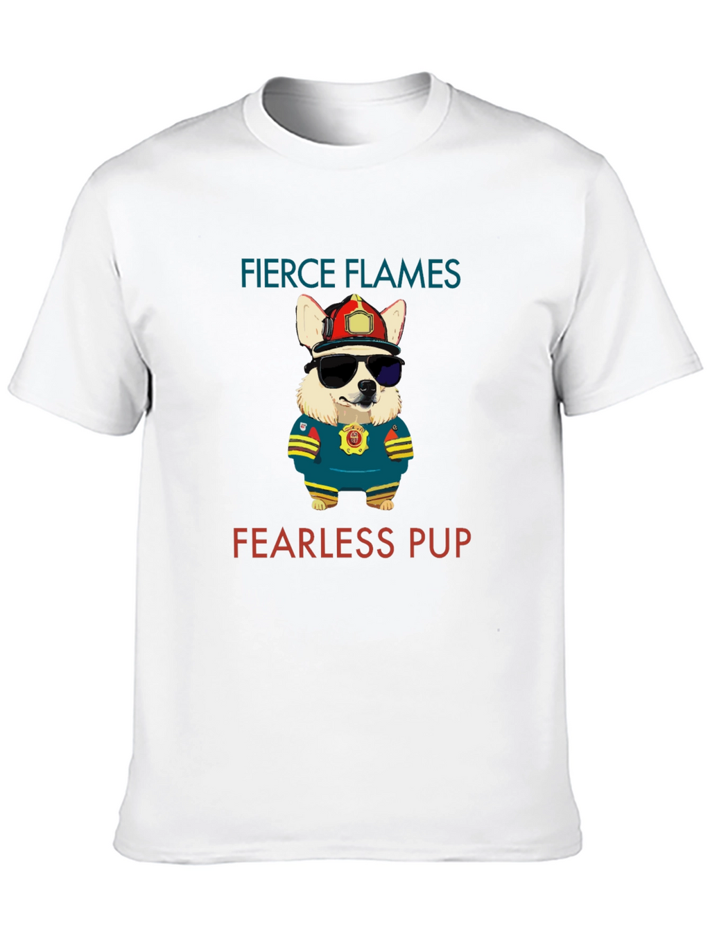 Fierce Flames Fearless Pup Graphic T-Shirt