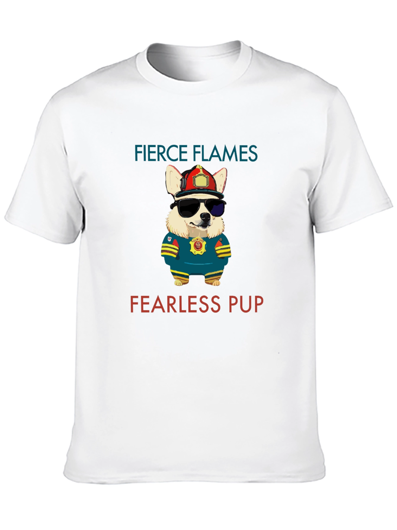 Fierce Flames Fearless Pup Graphic T-Shirt