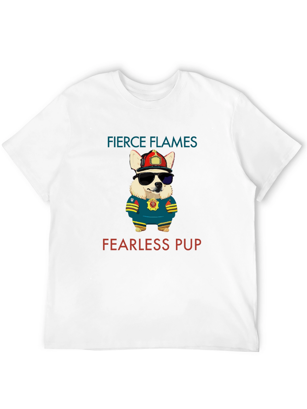 Fierce Flames Fearless Pup Graphic T-Shirt