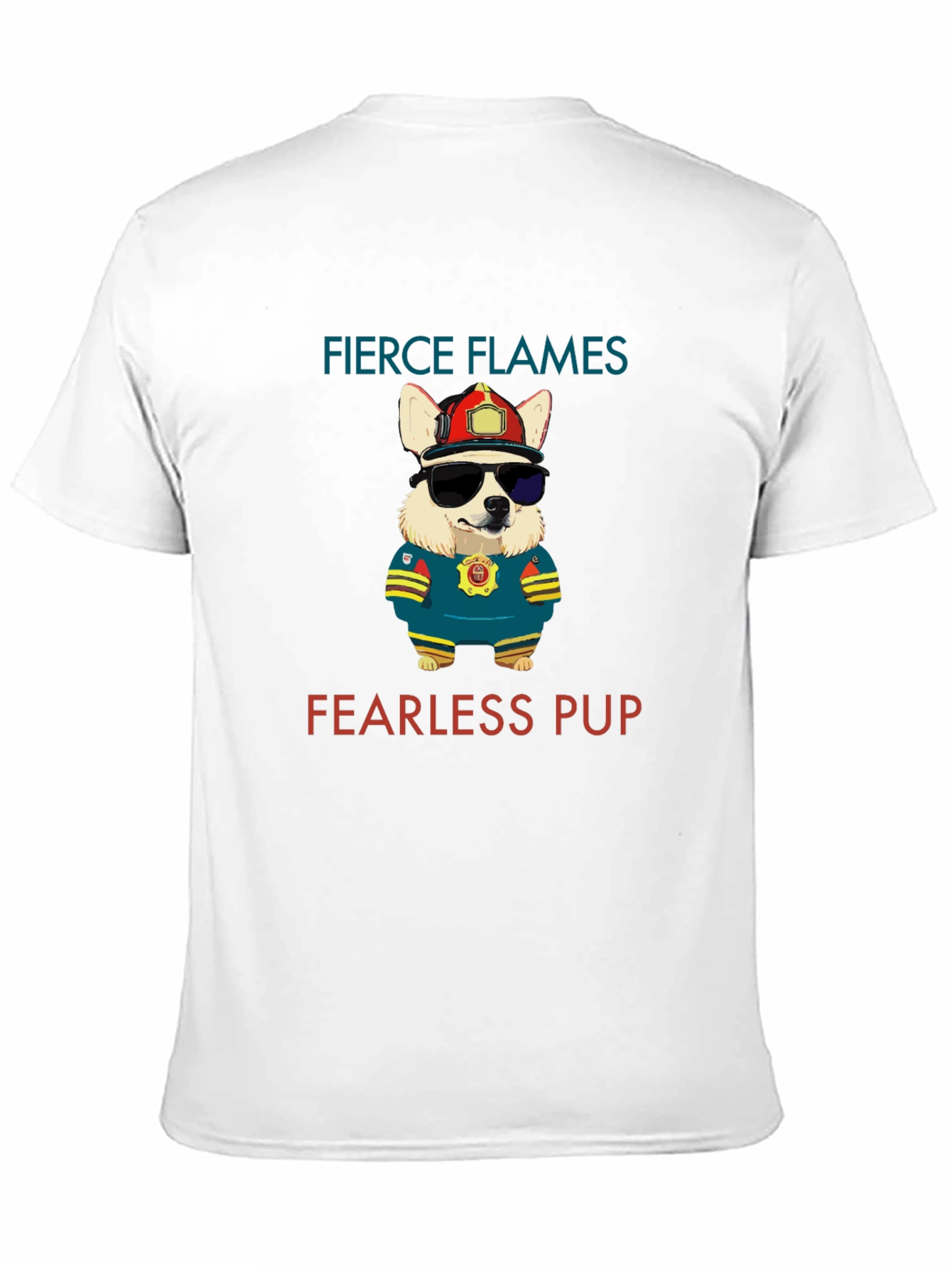 Fierce Flames Fearless Pup Graphic T-Shirt