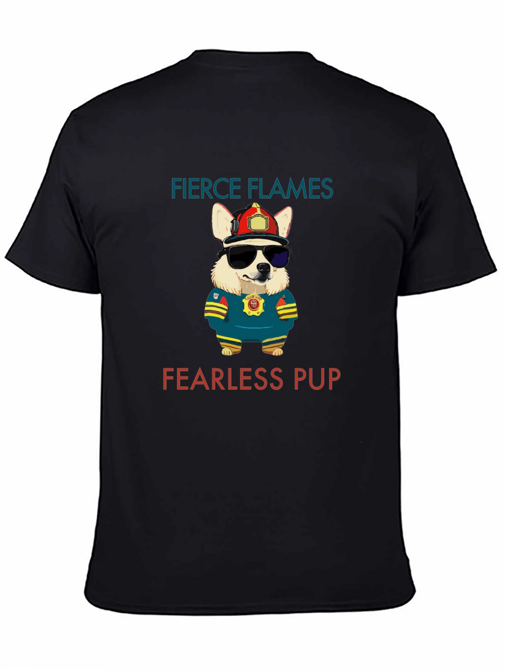 Fierce Flames Fearless Pup Graphic T-Shirt