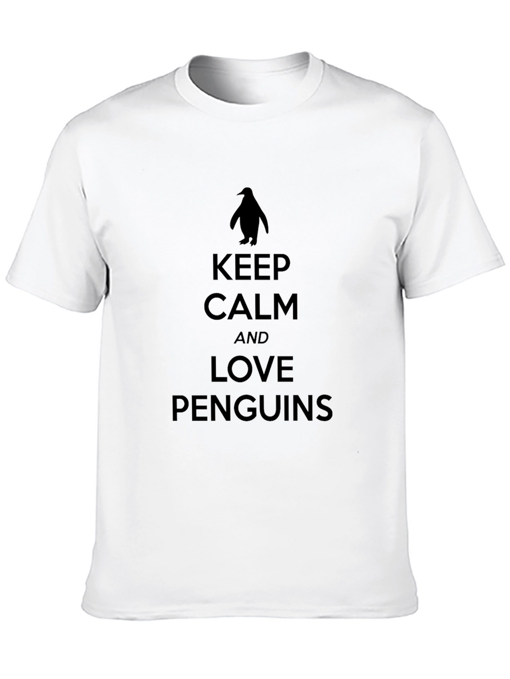Keep Calm Love Penguins Black T-Shirt