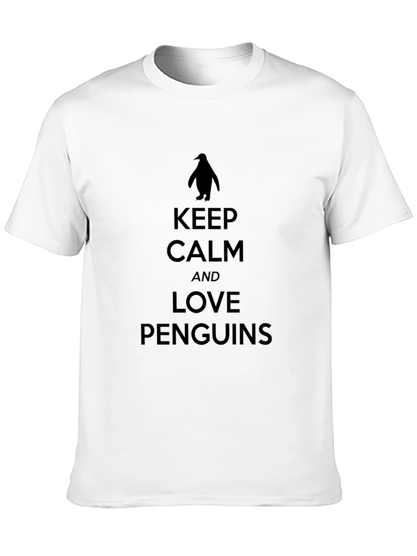 Keep Calm Love Penguins Black T-Shirt