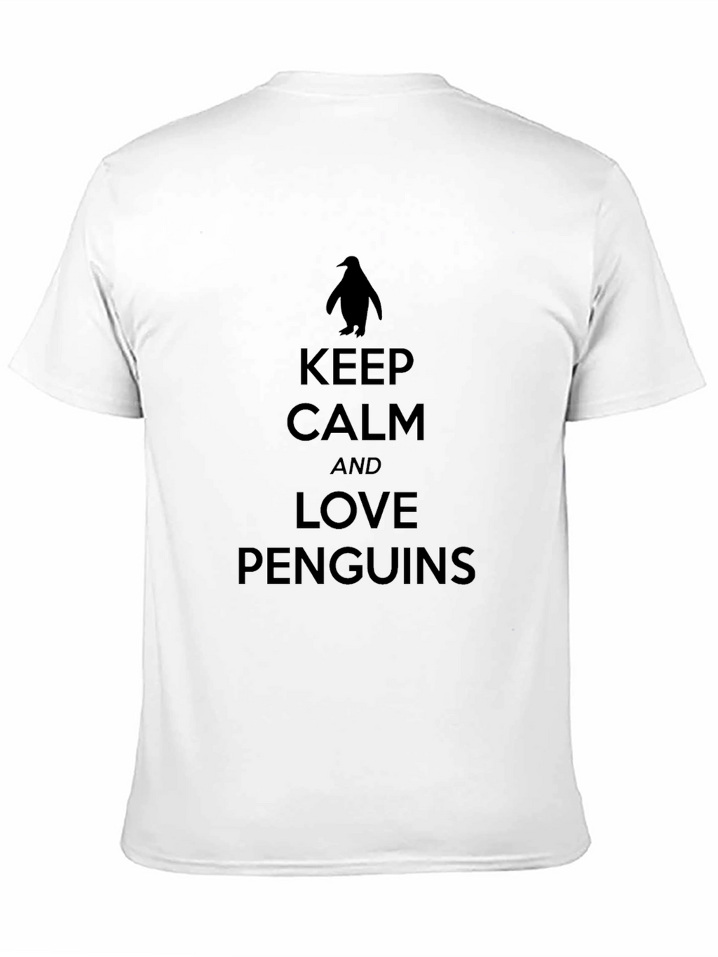 Keep Calm Love Penguins Black T-Shirt
