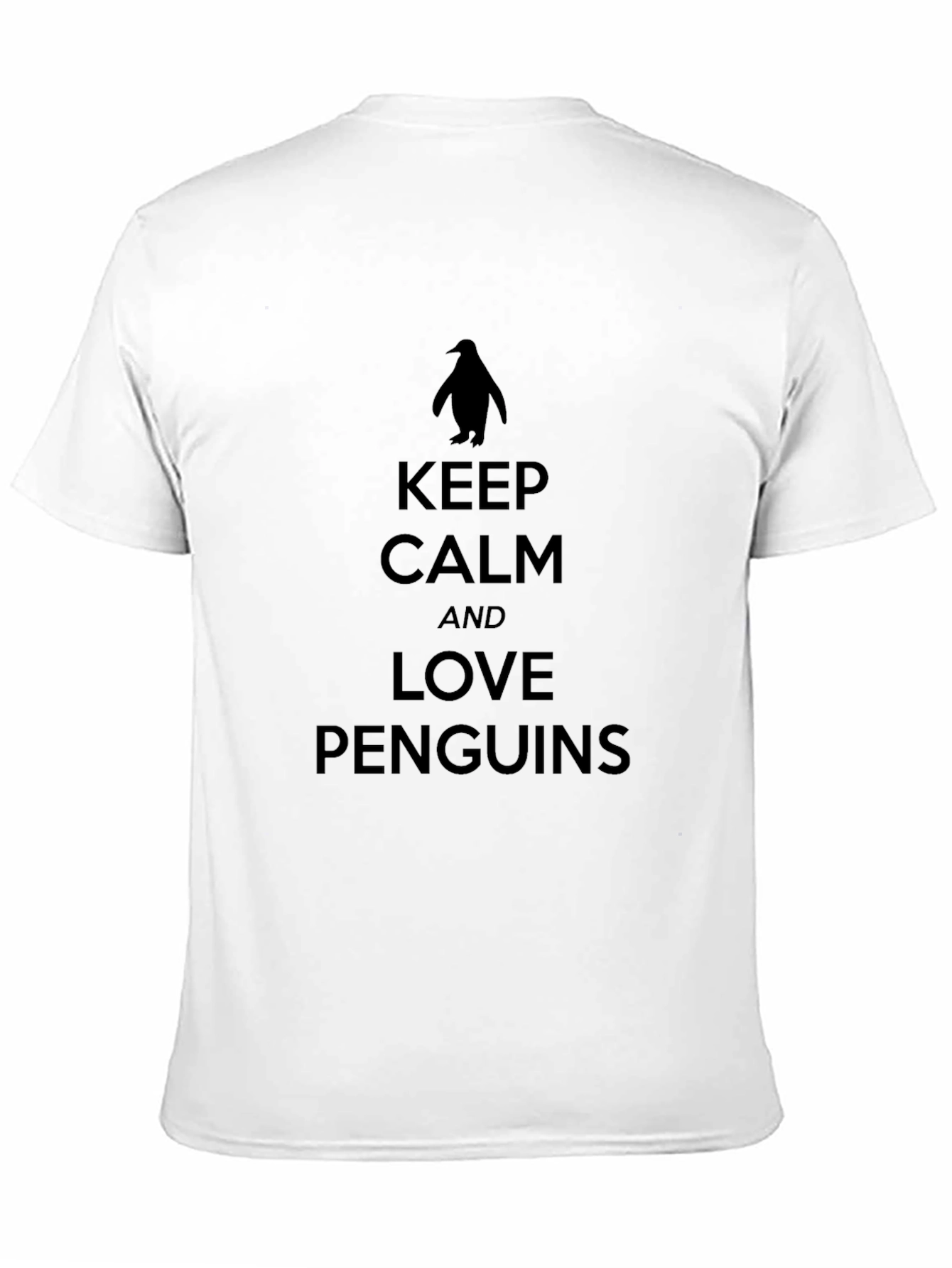 Keep Calm Love Penguins Black T-Shirt