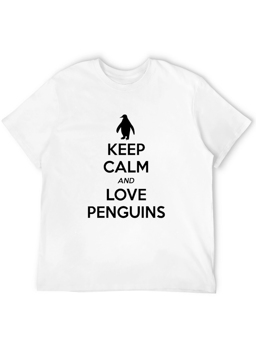 Keep Calm Love Penguins Black T-Shirt