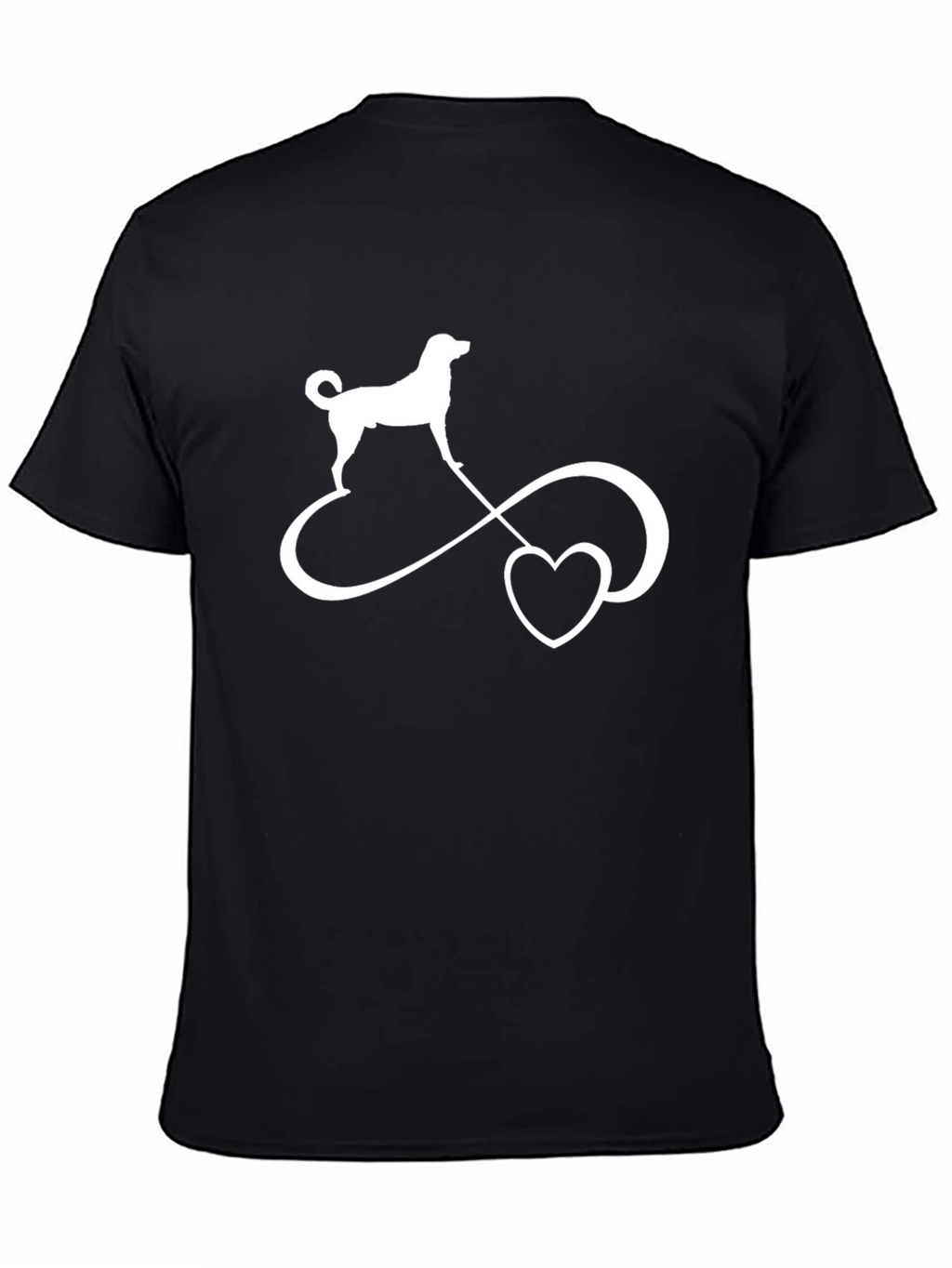 Dog Love Infinity Symbol Black T-Shirt