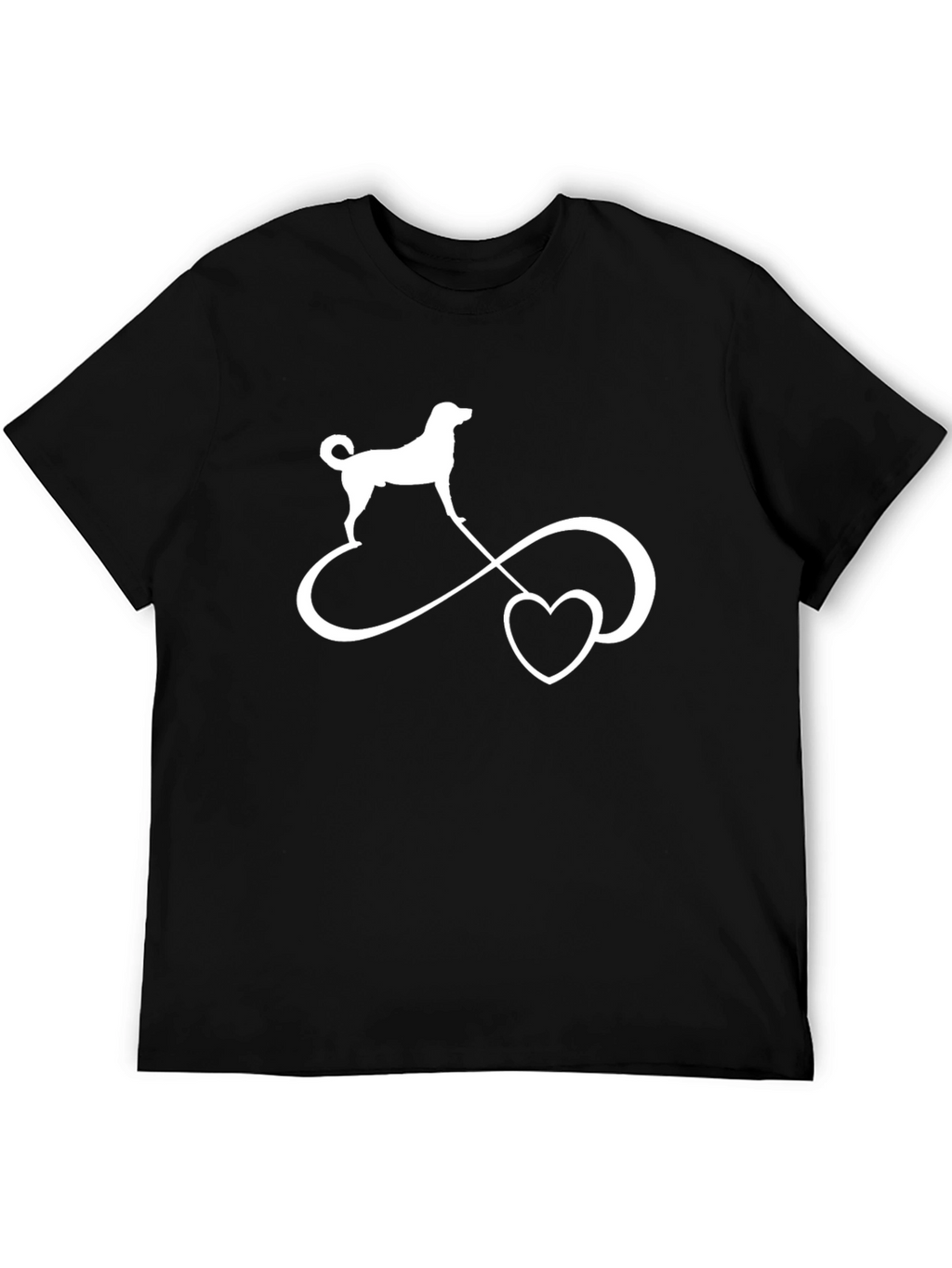 Dog Love Infinity Symbol Black T-Shirt