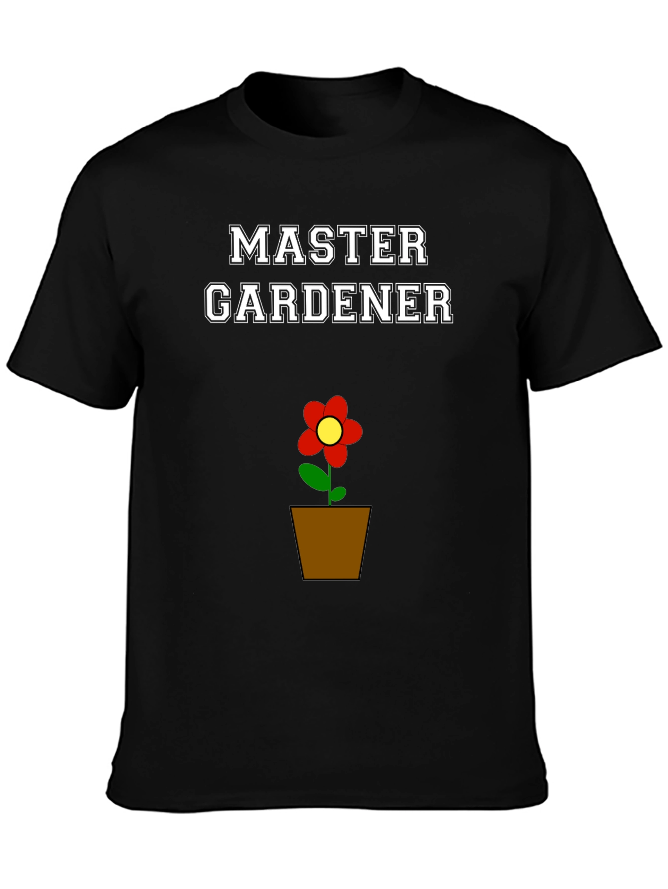 Master Gardener Flower Pot Graphic T-Shirt