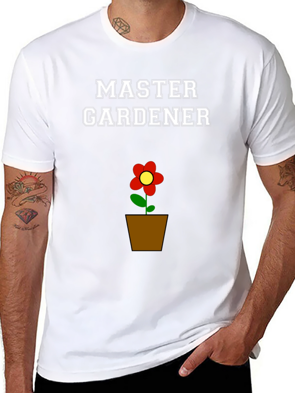 Master Gardener Flower Pot Graphic T-Shirt