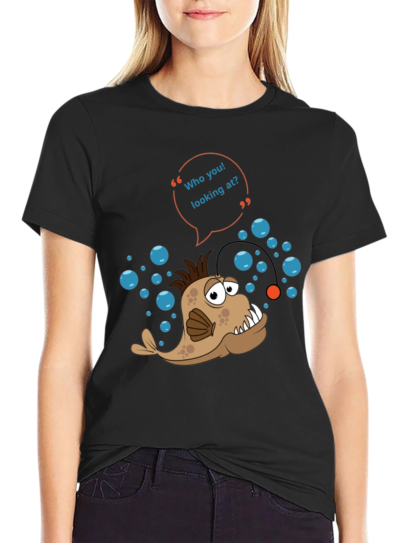 Funny Angler Fish T-Shirt - Who You Looking At Tee