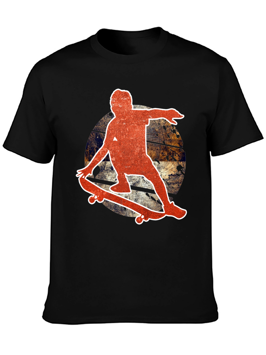 Skateboarder Graphic Black T-Shirt