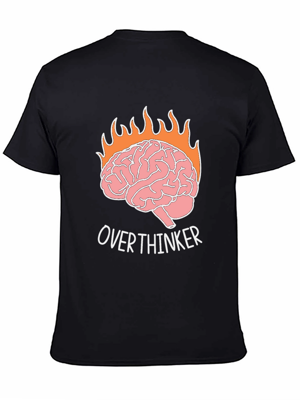 Overthinker Brain on Fire Graphic T-Shirt
