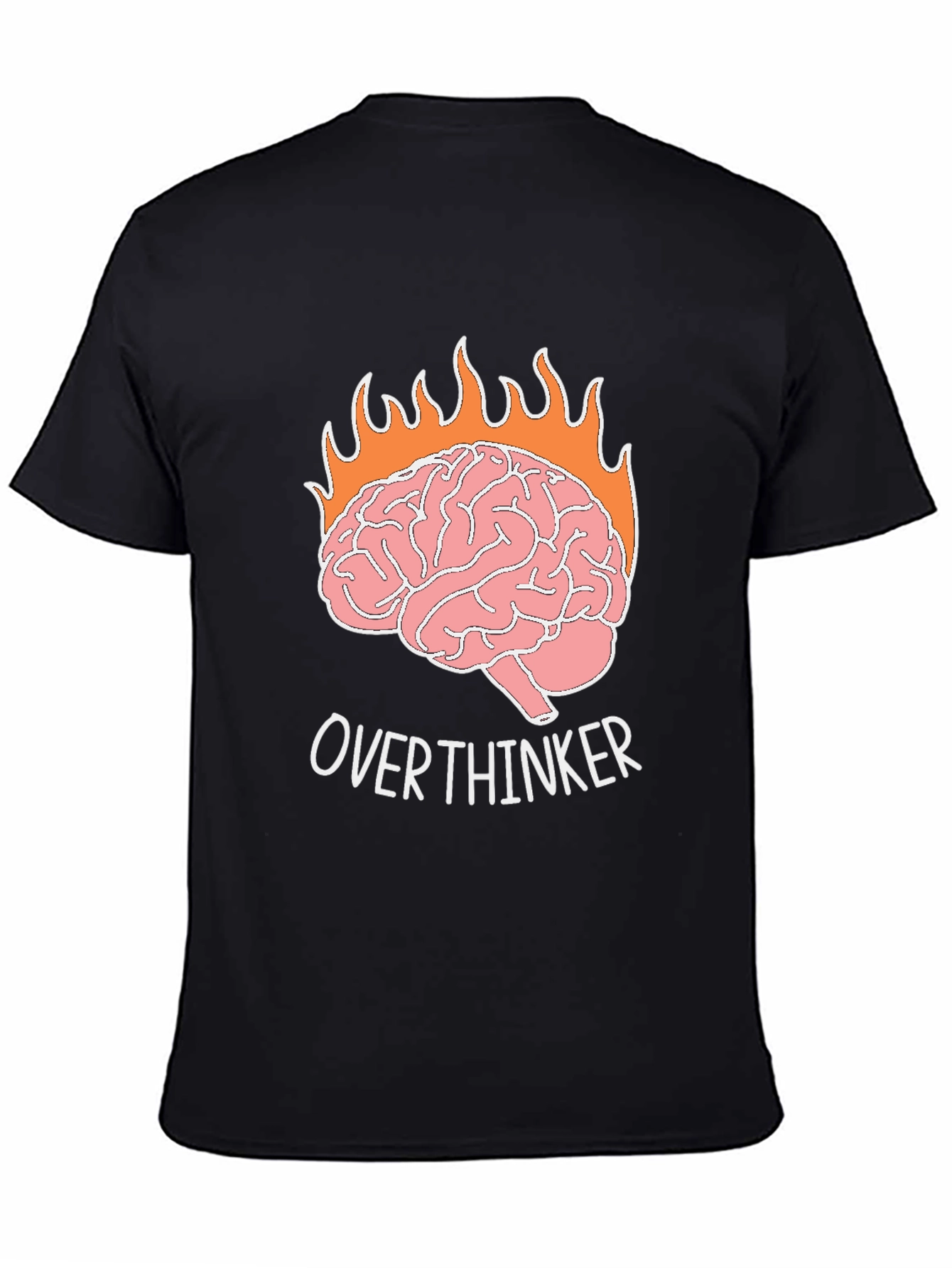 Overthinker Brain on Fire Graphic T-Shirt