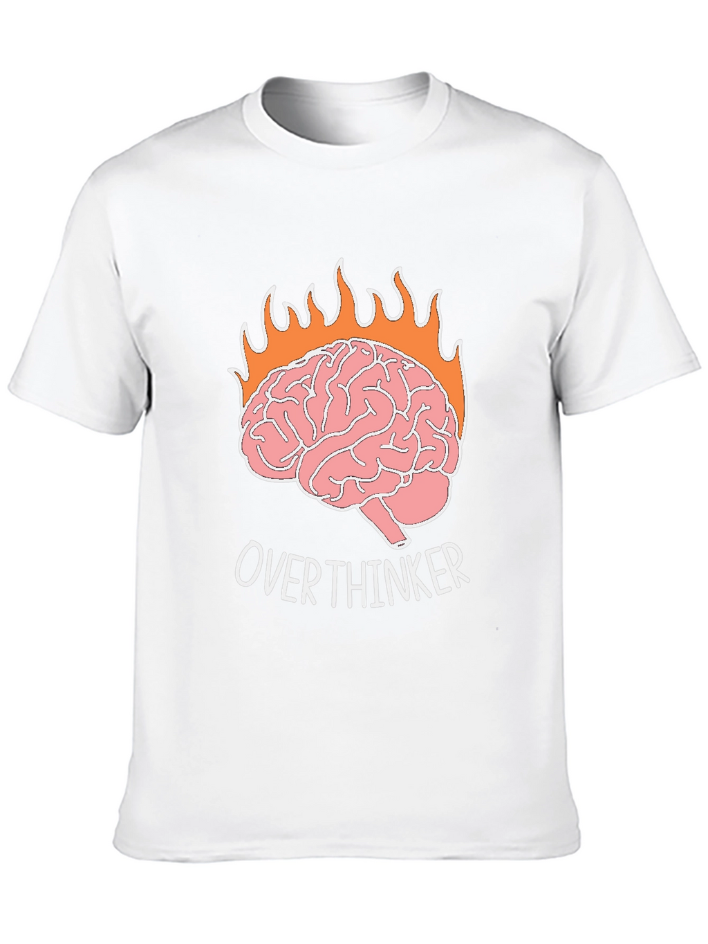 Overthinker Brain on Fire Graphic T-Shirt