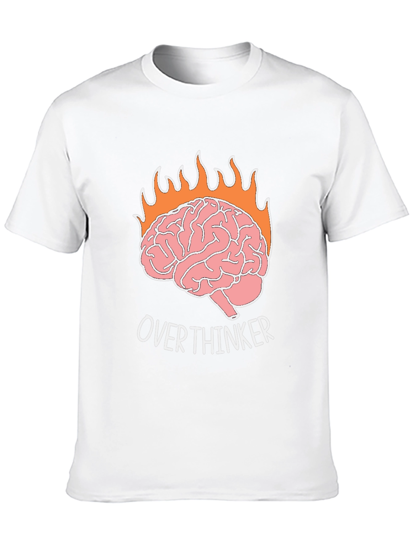 Overthinker Brain on Fire Graphic T-Shirt