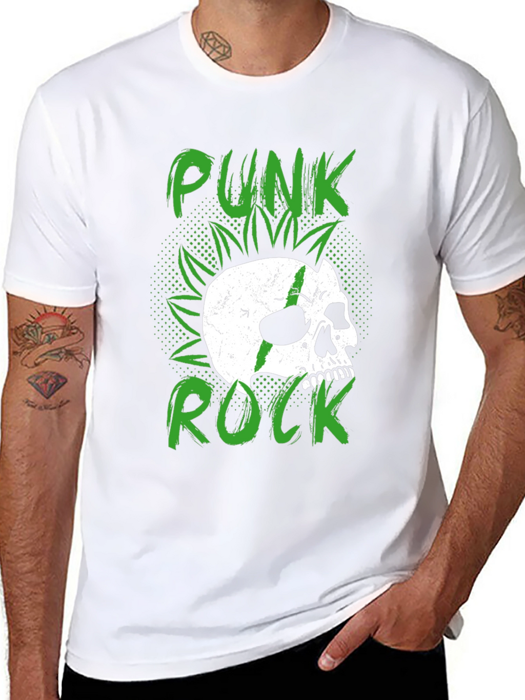 Punk Rock Skull Graphic Tee - Edgy Style
