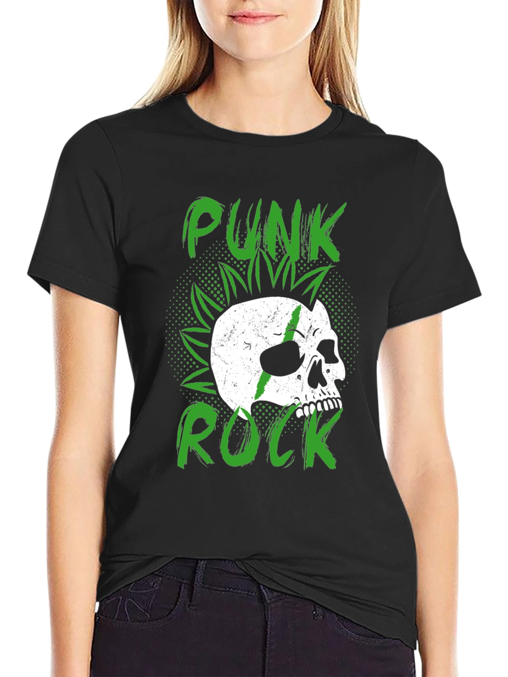 Punk Rock Skull Graphic Tee - Edgy Style