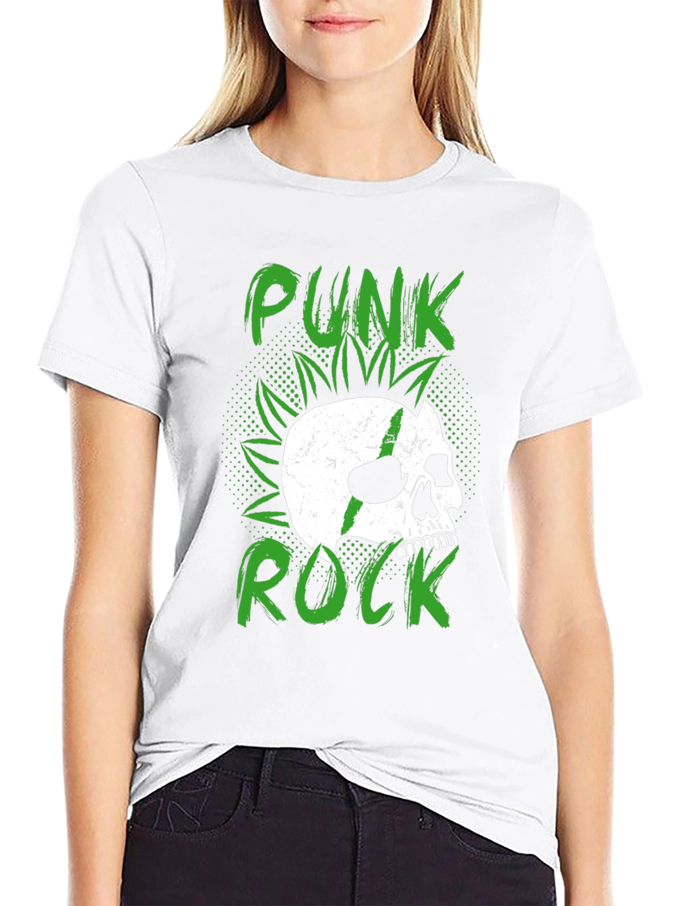 Punk Rock Skull Graphic Tee - Edgy Style
