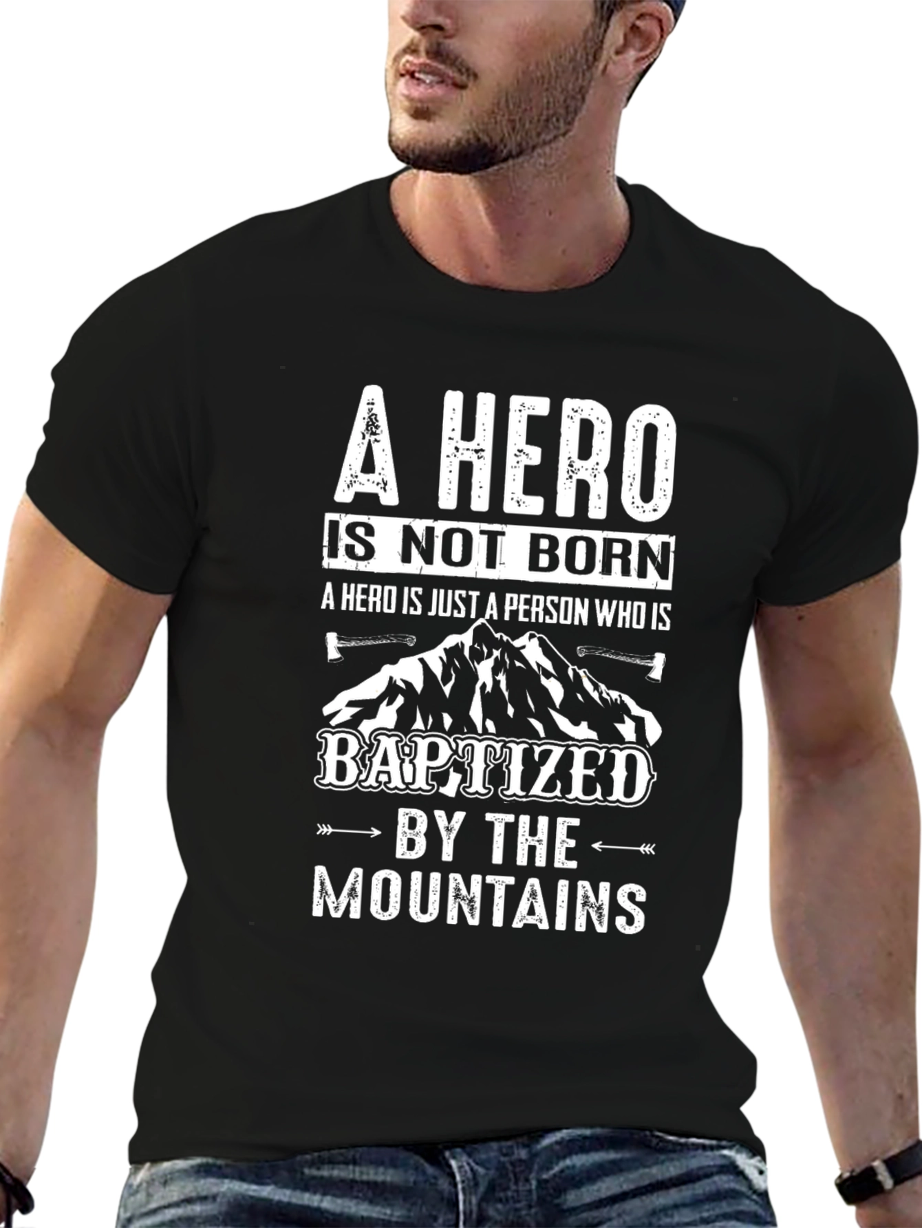 A Hero Baptized By Mountains Graphic T-Shirt