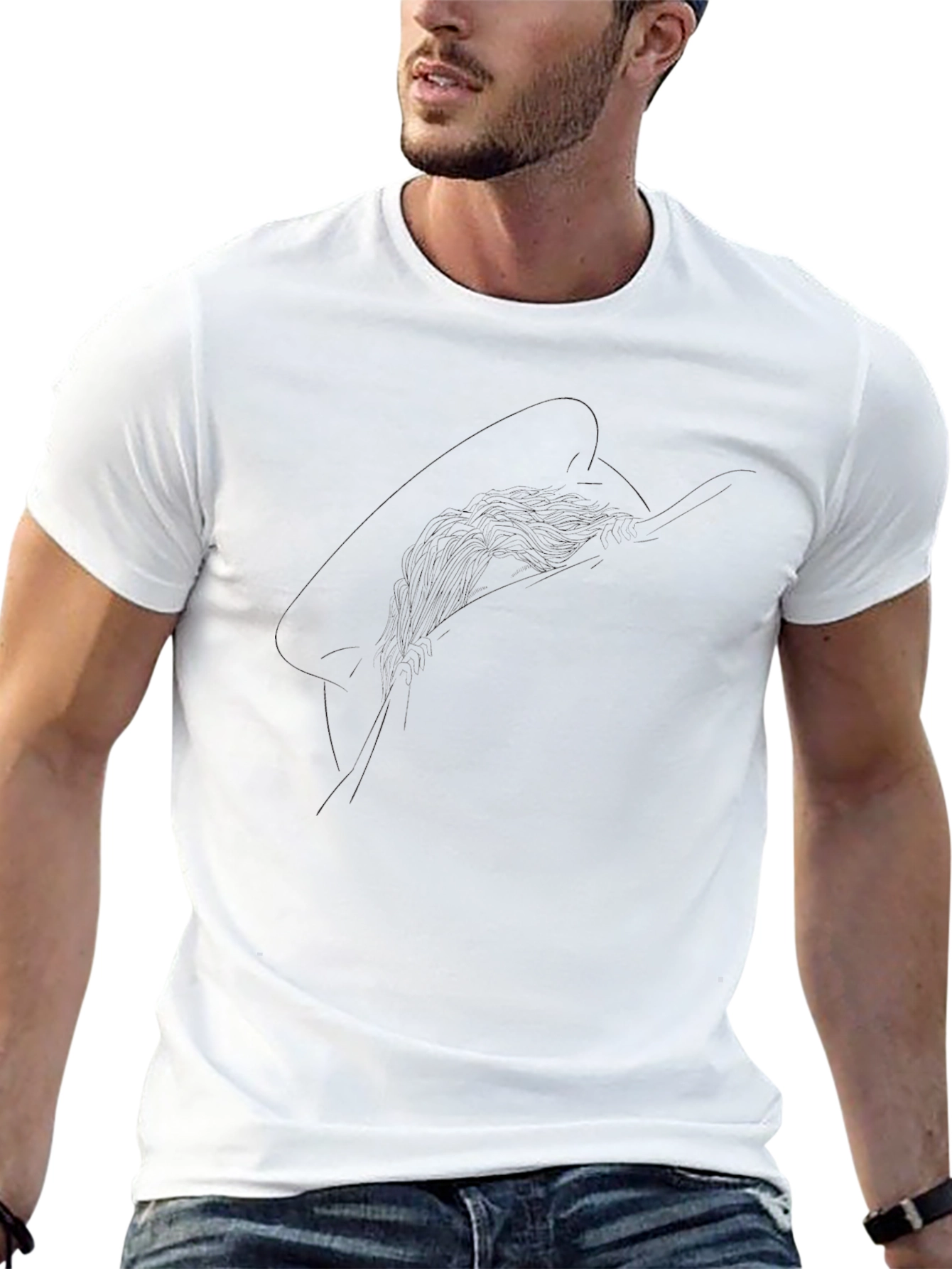 Mens Black Crew Neck T-Shirt - Casual Comfort