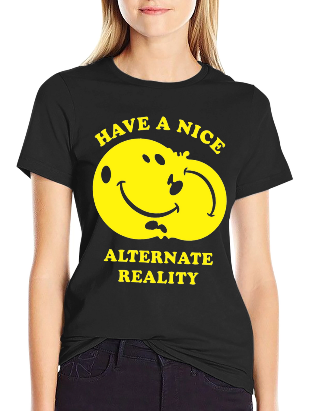 Alternate Reality Smiley Face Graphic Tee