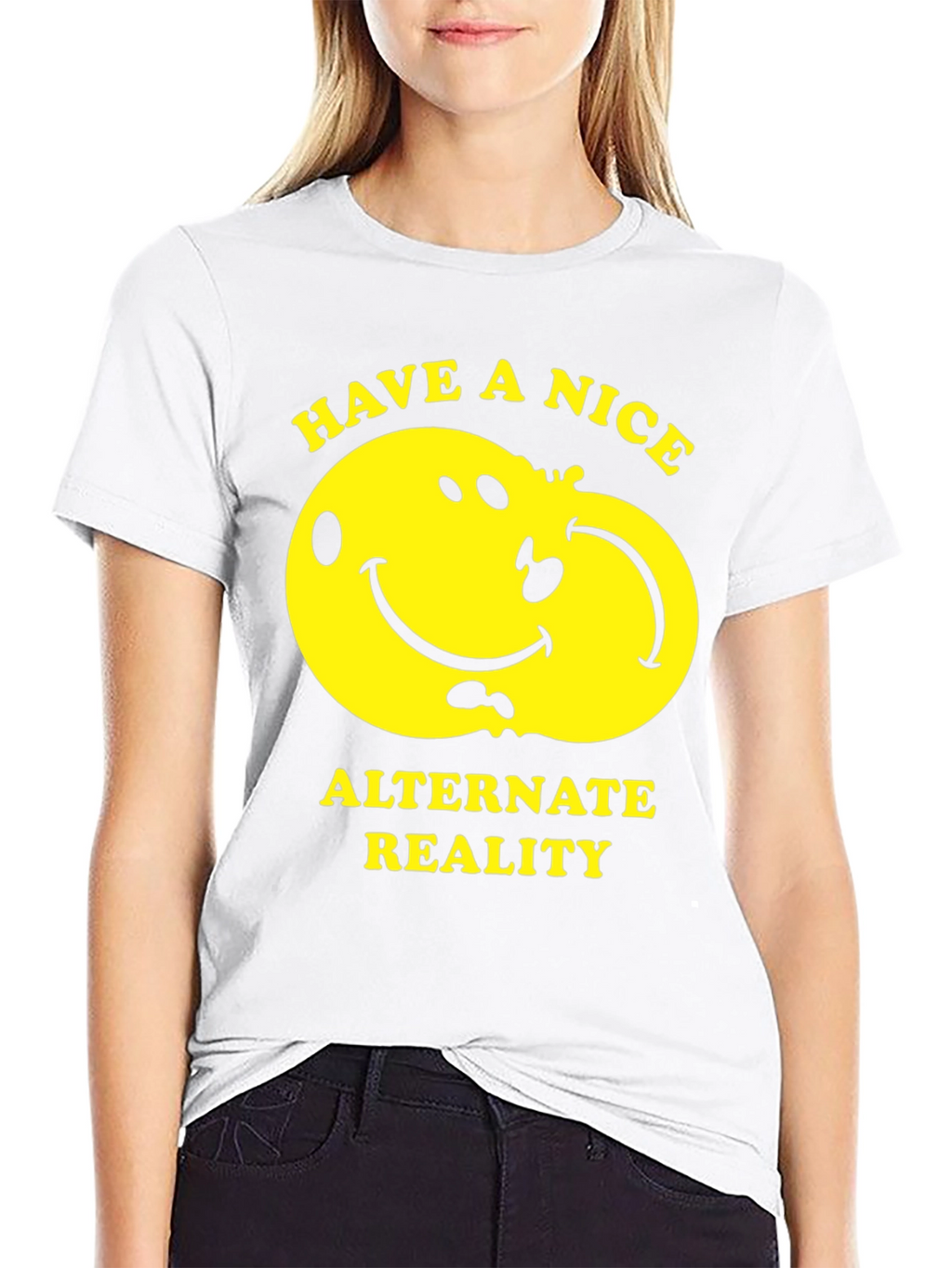 Alternate Reality Smiley Face Graphic Tee