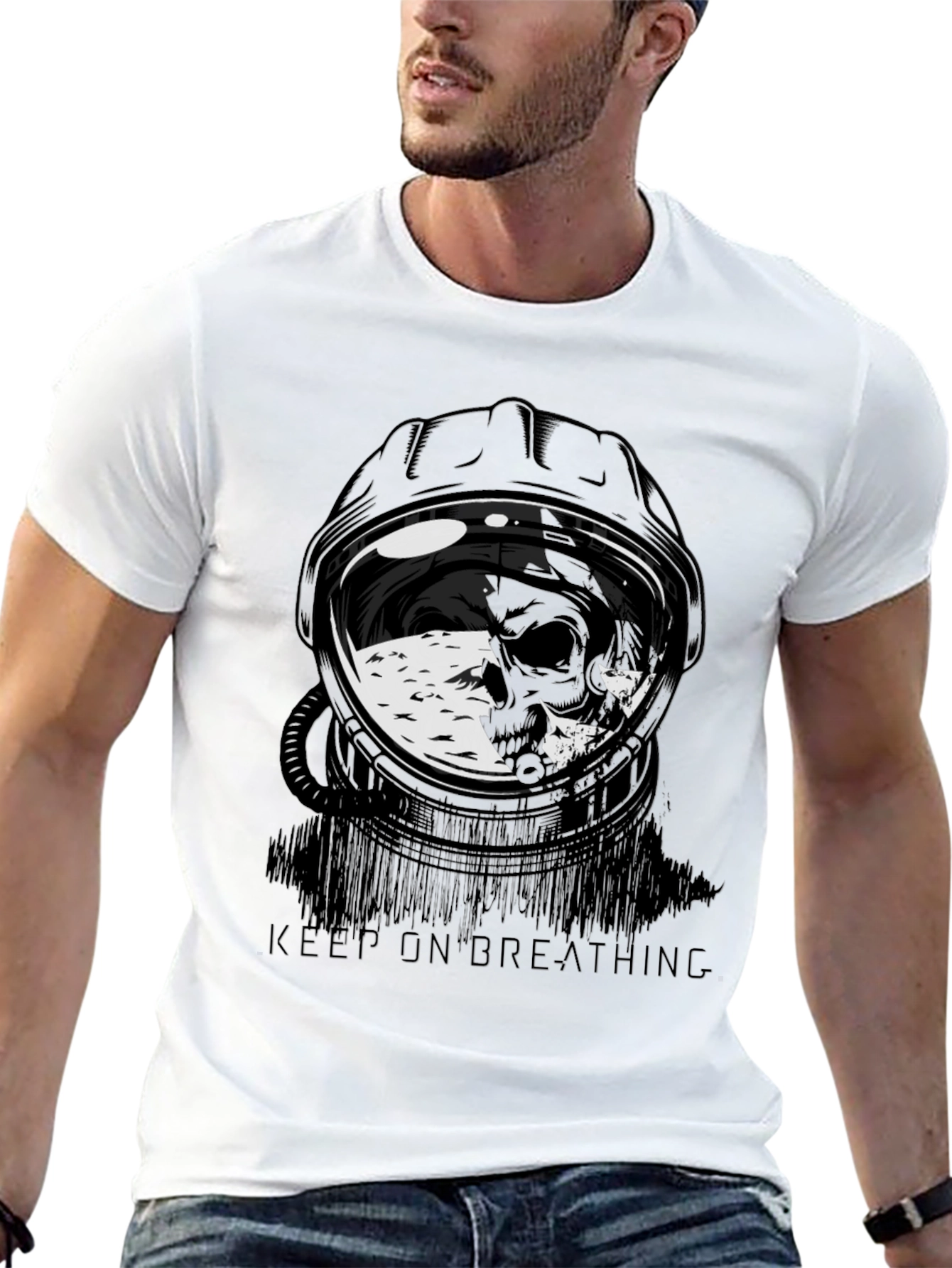 Keep On Breathing Astronaut T-Shirt - Unique Design