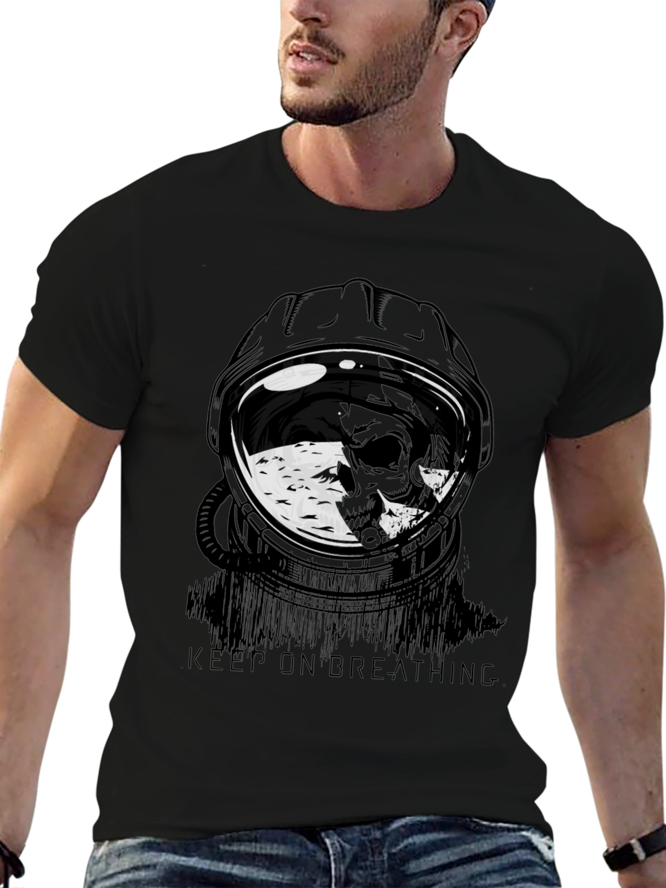 Keep On Breathing Astronaut T-Shirt - Unique Design