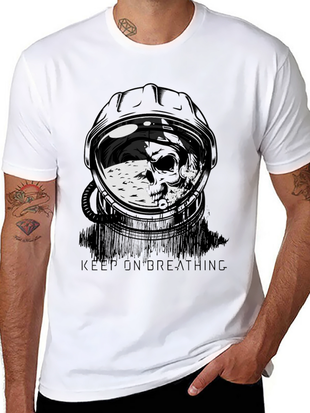 Keep On Breathing Astronaut T-Shirt - Unique Design