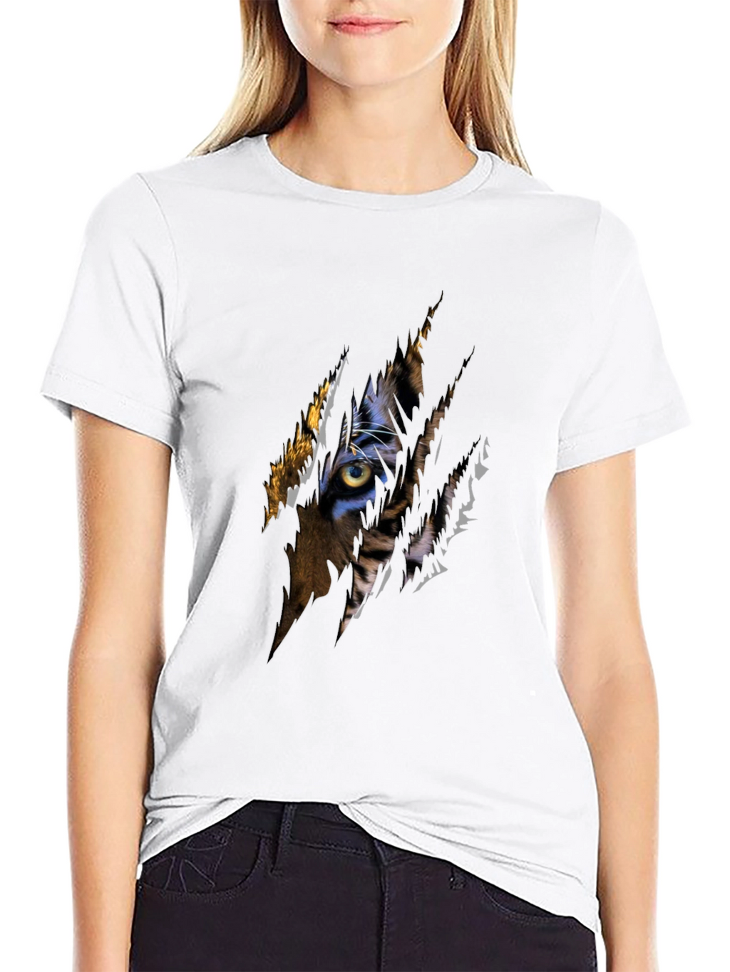 Tiger Eye Graphic Black T-Shirt