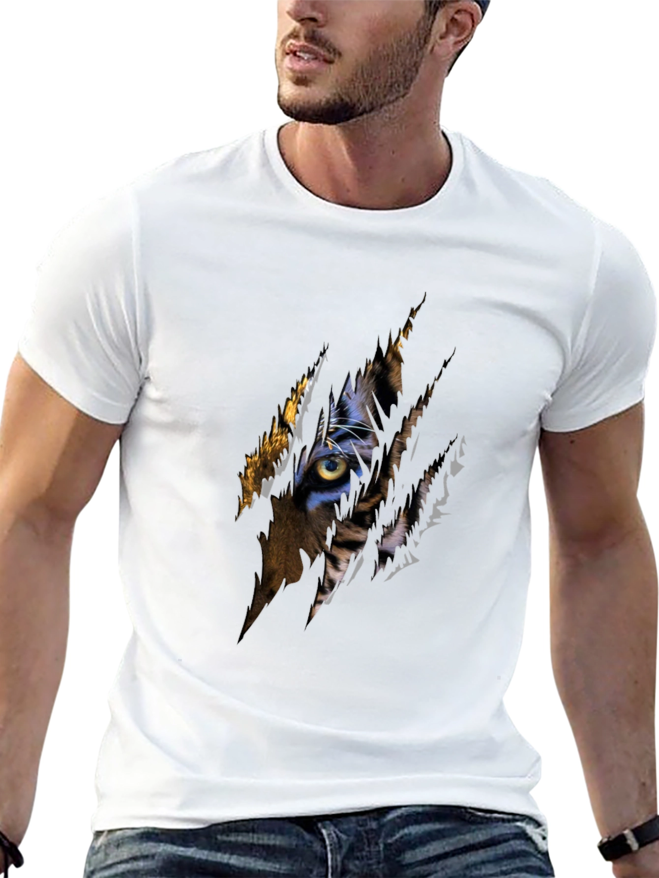 Tiger Eye Graphic Black T-Shirt