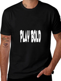 Play Bold Black Cotton Graphic Tee